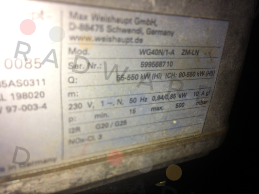 Weishaupt-WG40N/1-A ZM-LN price