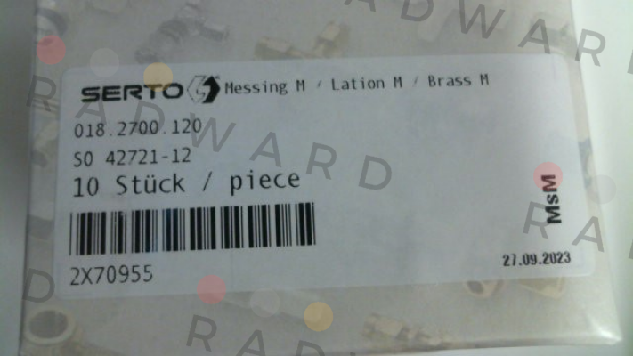Serto-2X70955 / 018.2700.120 / SO 42721-12 price