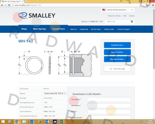 SMALLEY-XWH 143-X  price