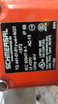 Schmersal-P/N: 101171065 Type: TQ 441-01/01 Y-ue-f-M20-1572 price