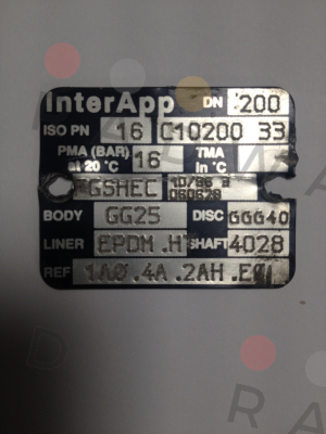 InterApp-Obsolete DN200 PN 16 C10200 33 replaced by D10200.33-2KR.41.2AH.E  price