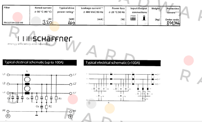 Schaffner-FN3270H-320-99 price