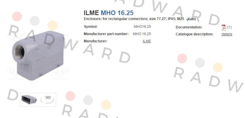 Ilme-MHO 16.25  price