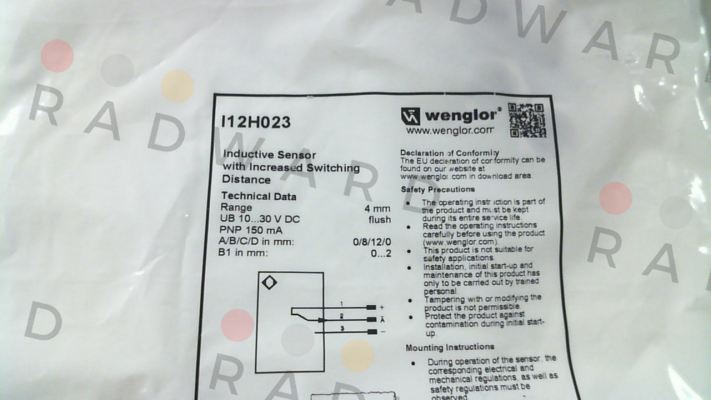 Wenglor-I12H023 price