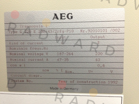 AEG-6762440 price