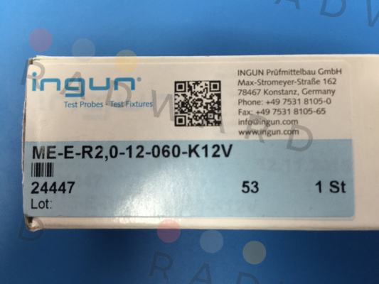 Ingun-ME-E-R2,0-12-060-K12V (24447) for 1.... 10 pcs price
