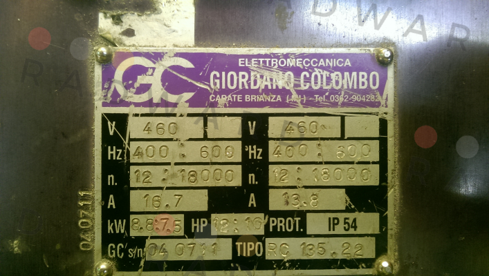 GIORDANO COLOMBO-RC 135 HSK F 63 price