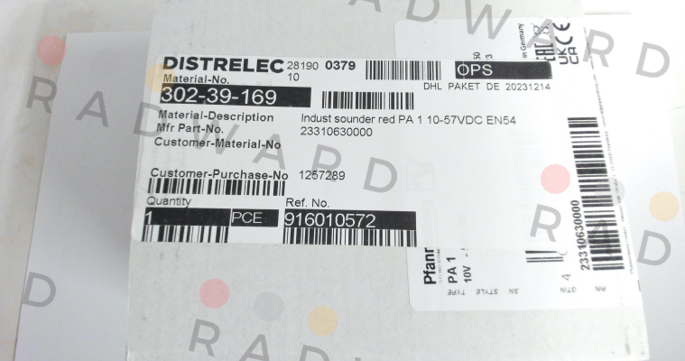 Pfannenberg-P/N: 23310630000, Type: PA 1 10-57DC price