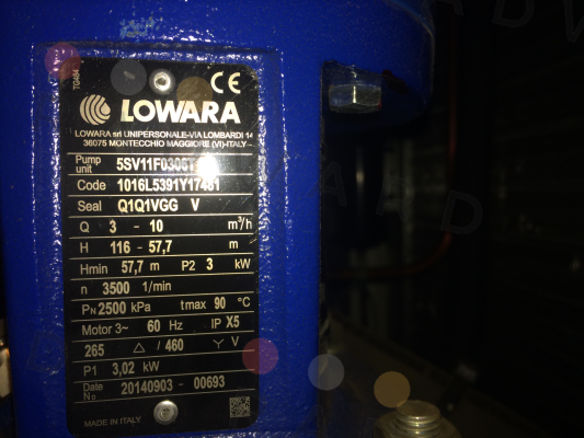 Lowara-5SV11F0306T price