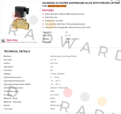 Buschjost-8254600.9404.11049  price