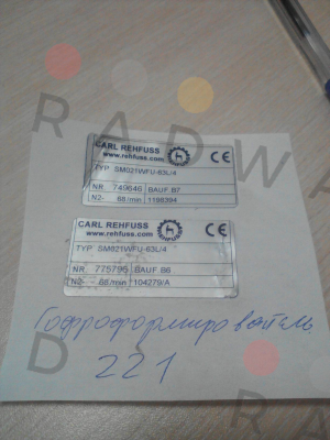 Carl Rehfuss-SM021WFU-63L/4 (805.02021.00745.0) price