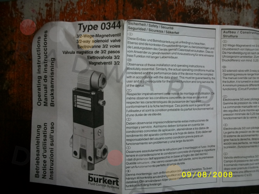 Burkert-p/n: 00046087, Type: 0344 price