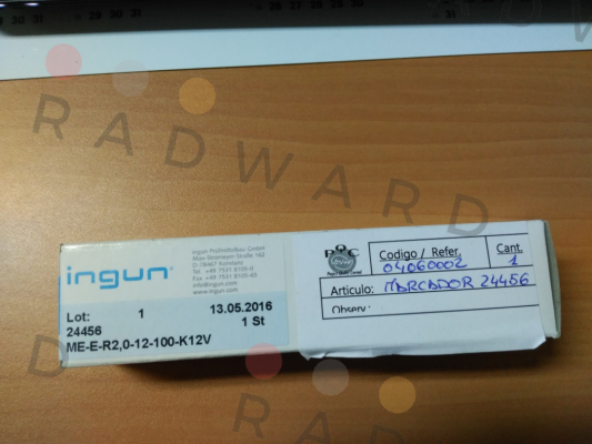 Ingun-ME-E-R2,0-12-100-K12V price