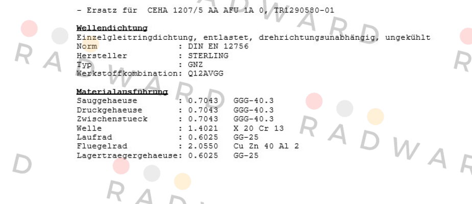 Flowserve SIHI-CEHA 1207NL LA AFU 1A 0AN price
