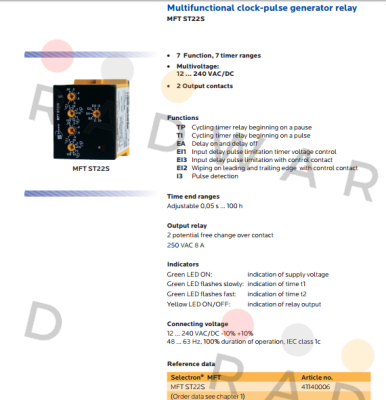 Selectron-MFT ST22S price