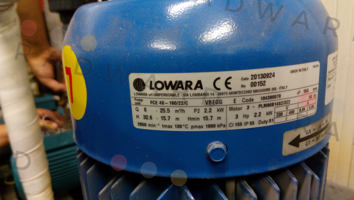 Lowara-FCE40-160/22/C  VBEGG, Code:104390070 price