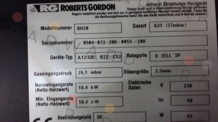 Combat (formerly Roberts Gordon)-Abgasventilator BH Airflow  price