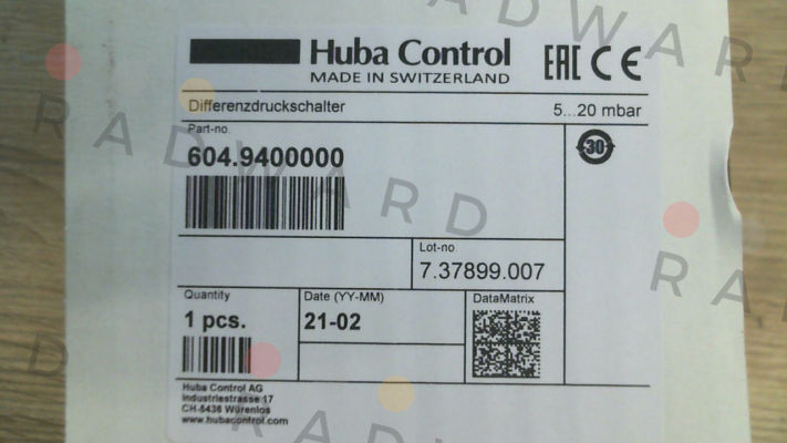 Huba Control-604.9400000 price