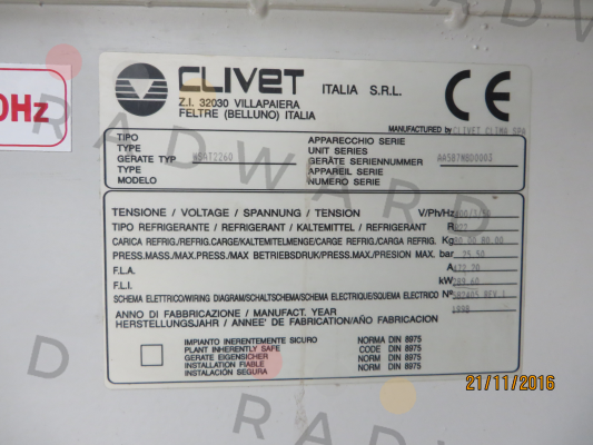 Clivet-WSAT2260 - obsolete, alternative WSAT-XEM 100.4 Excellence  price