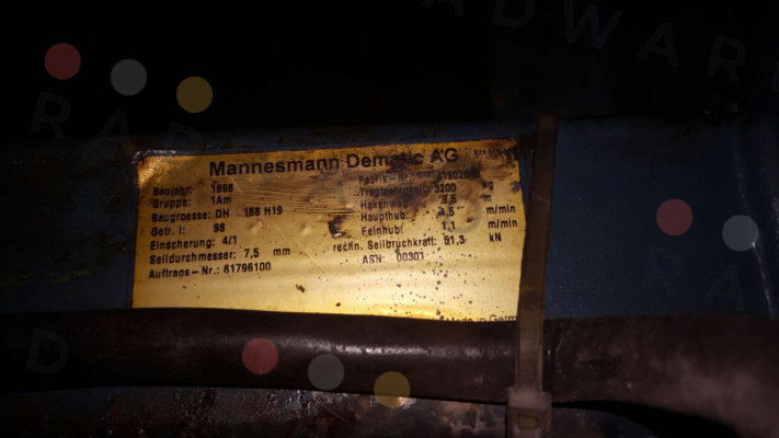 Mannesmann-Demag-Rope Guide  1/ 7.5-L L1700 PA12  price