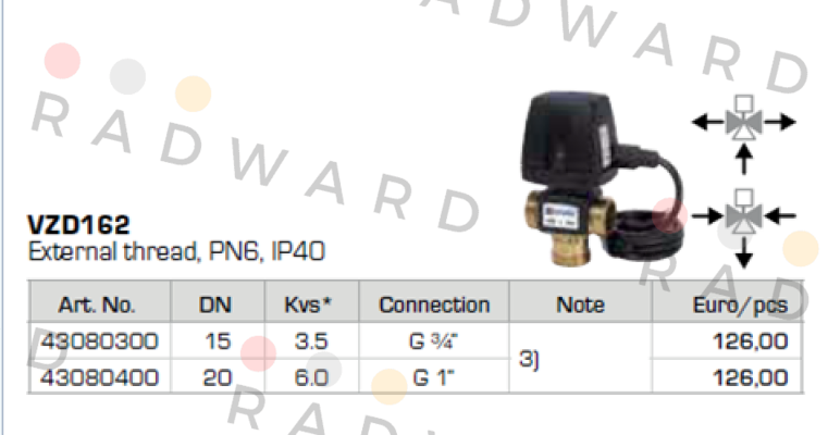 Esbe-43080300 / VZD162 price