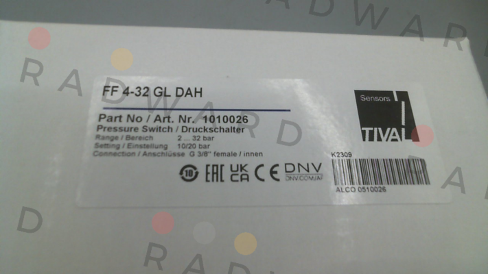 Tival-Sensors-P/N: 1010 026 Type: FF 4-32 GL DAH price