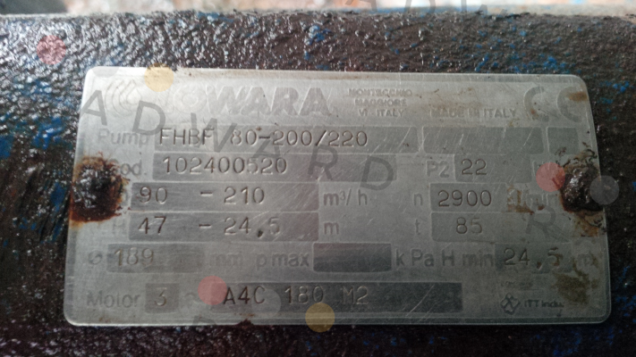 Lowara-FHBF 80 - 200/220 price