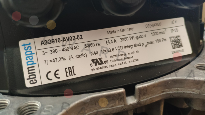 EBM Papst-A3G910-AV02-02 price