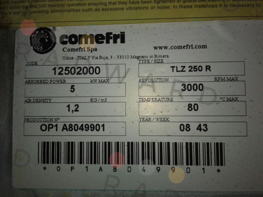 Comefri-TLZ 250 RA price