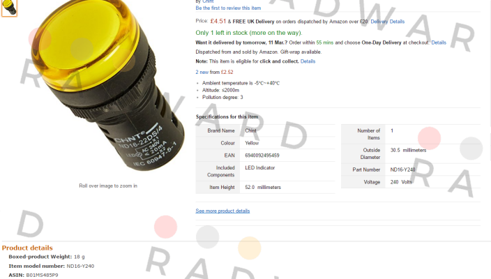 Chint-ND16 – 22C/2 LED - RED  price