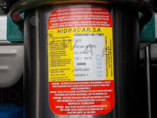 Hidracar-U030A29E1-AI 1“ NPT,76 bar  price