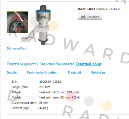 Hazet-6800ALU-LG1400  price