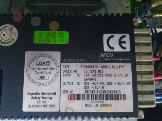 MGV-P3093-Q5151PF obsolete, replaced by P3094-05151PF  price