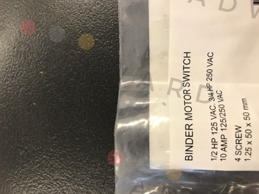 Binder-1/2HP 125 VAC. 3/4HP 250 VAC  price