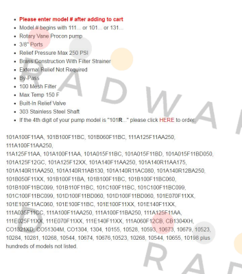 Procon-101A100F11BA170  price