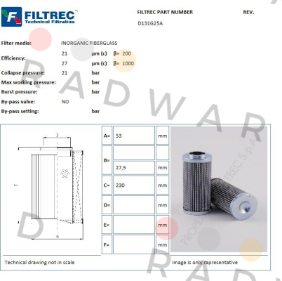 Filtrec-D131G25A price