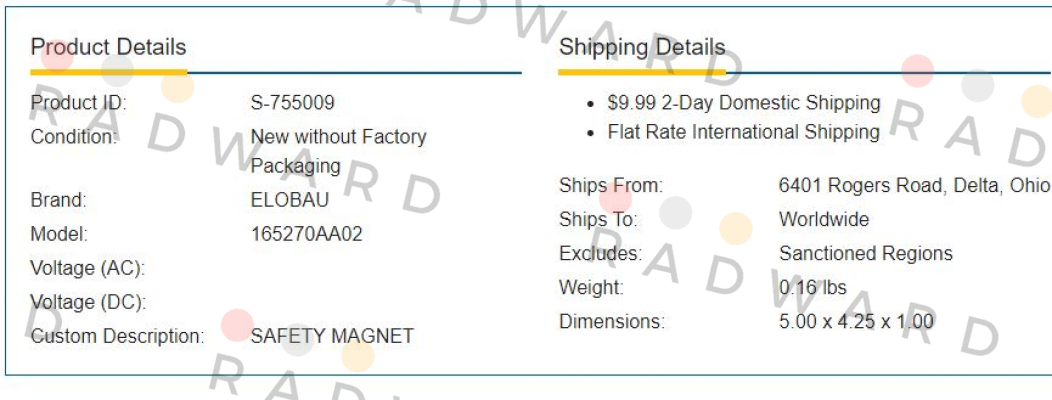 Elobau-165270AA02 price