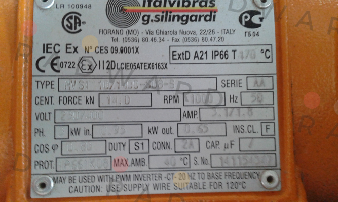 Italvibras-MVSI 10/1400-S08-S  price