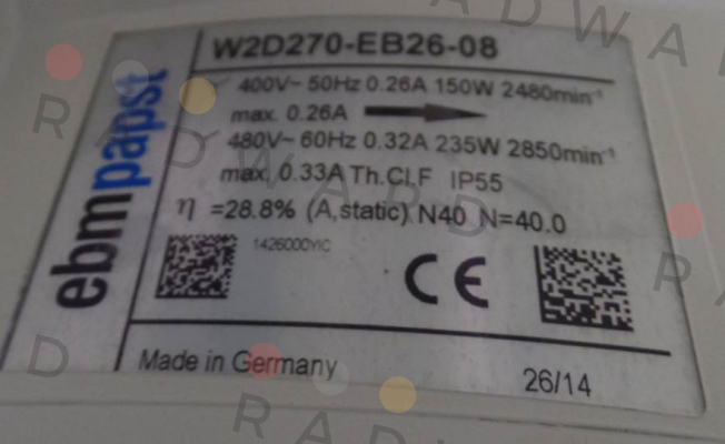 EBM Papst-W2D270-EB26-08 150 W 400V - OEM price