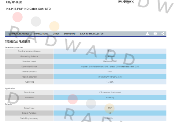 Micro Detectors / Diell (now Datasensing)-AK1/AP-1A8R price