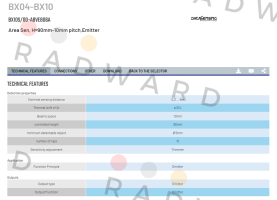 Micro Detectors / Diell (now Datasensing)-BX10S/00-ABVE806A price