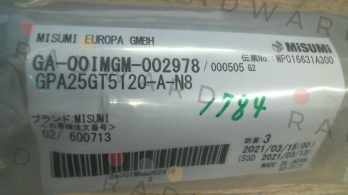 Misumi-GPA25GT5120-A-N8 price
