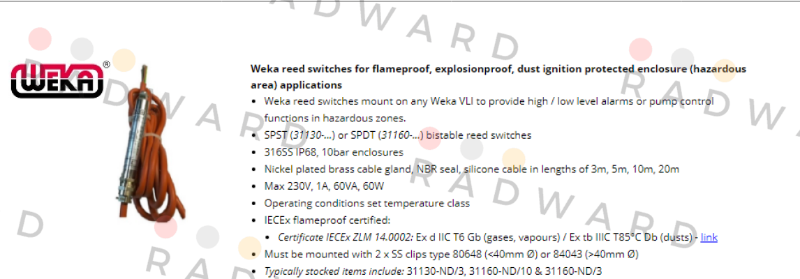 Weka-31160-ND/10 price