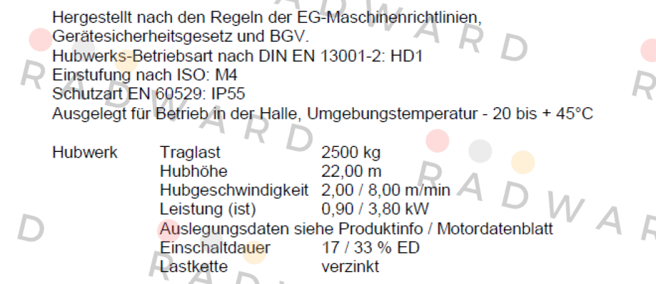 Stahl CraneSystems-ST 5025-8/2 1/1 price