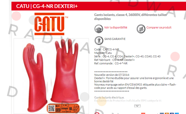 Catu-CG-4-NR Dexteri+ (code : CG-4-*-NR) price