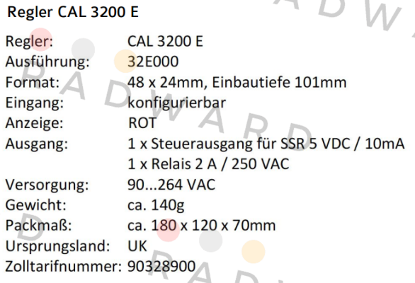 Cal Controls-CAL32E000  price