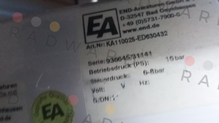 End Armaturen-KA110025-ED630432  price