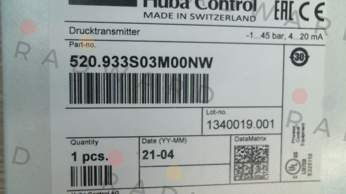 Huba Control-520.933S03M00NW price