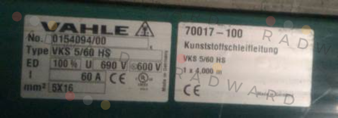 Vahle-P/n: 0154094/00, Type: VKS5/63-4000HSA price