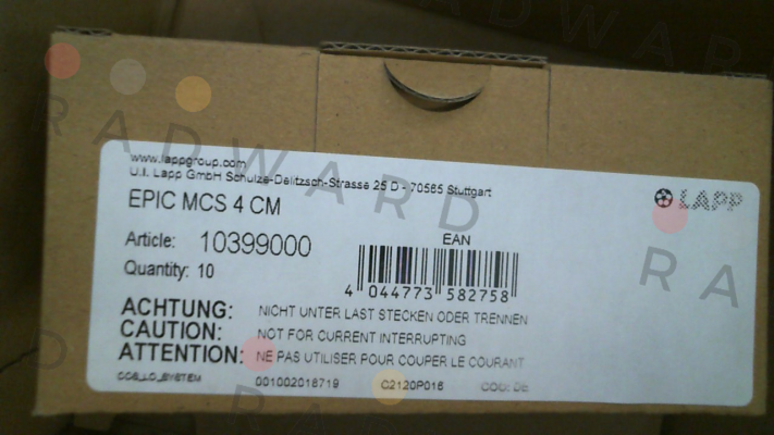 Lapp Kabel-10399000 / EPIC MCS 4 CM (pack x10) price